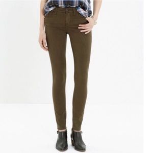 Madewell Skinny Skinny Wax Jeans Olive Size 28